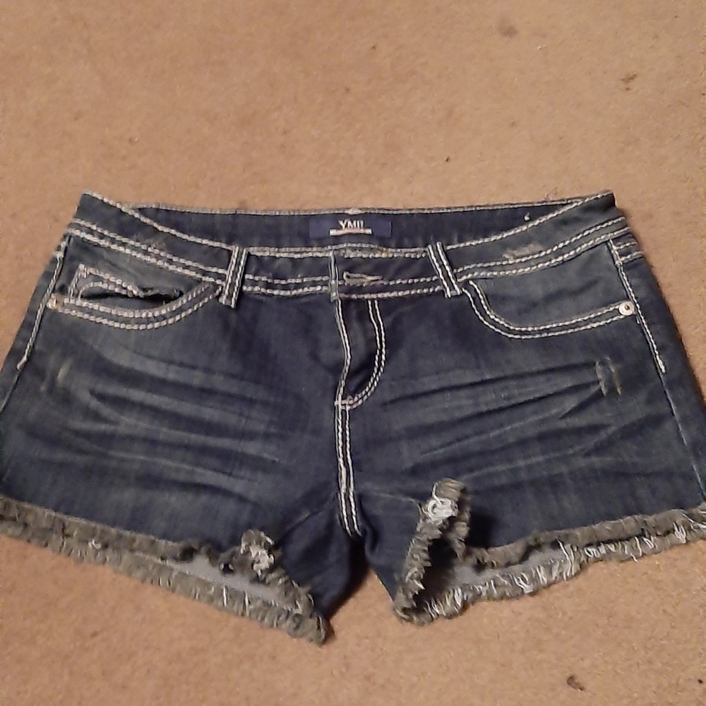 YMI Blue Jean Denim Shorts Shredded
